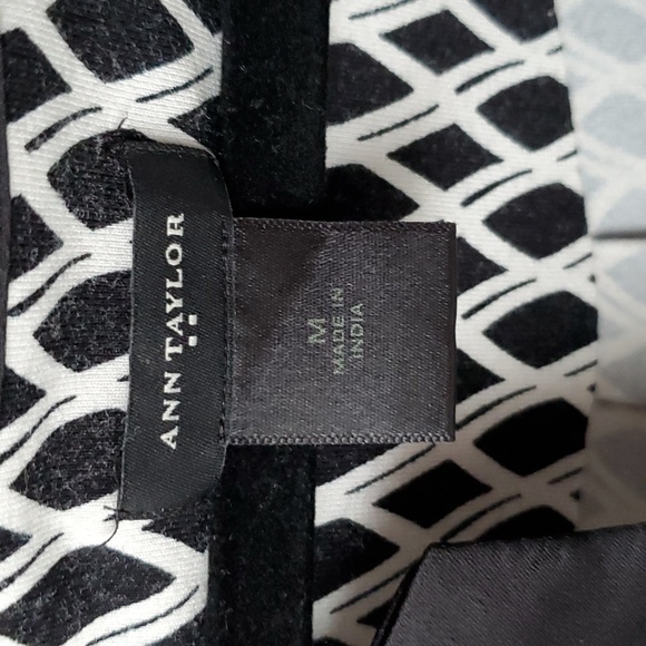 Ann Taylor - sleeveless dress with removable belt. Size: M. Black&White diamond. - Picture 5 of 6